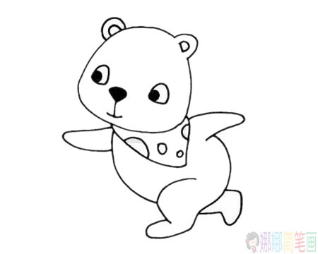 北极熊简笔画步骤,北极熊简笔画图片大全