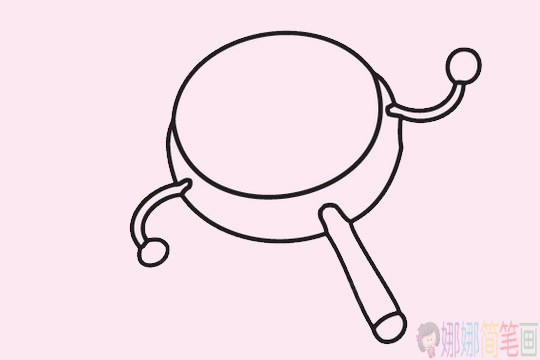 拨浪鼓简笔画步骤,拨浪鼓简笔画图片大全