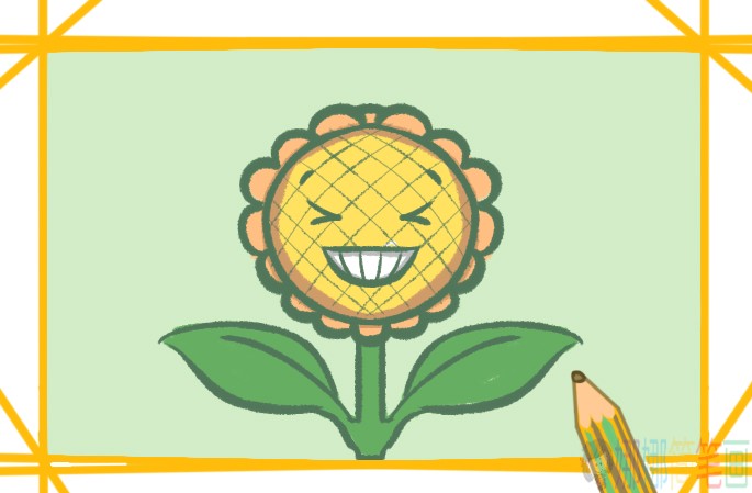 开心的向日葵简笔画要怎么画