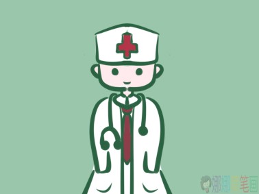 插口袋的医生简笔画图片教程
