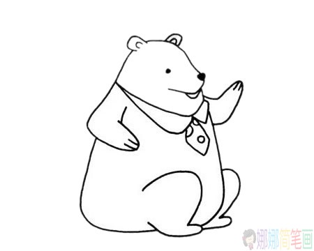 北极熊简笔画步骤,北极熊简笔画图片大全