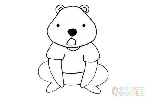 北极熊简笔画步骤,北极熊简笔画图片大全