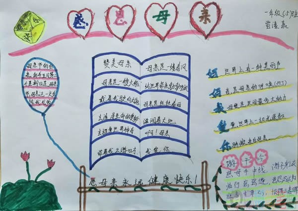 小学生感恩母亲节手抄报优秀作品图片大全