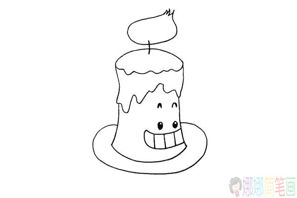 蜡烛简笔画教程,一步步教你学画卡通蜡烛简