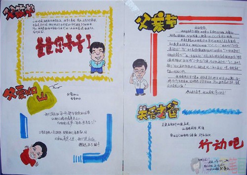 小学生迎接父亲节手抄报最新图片