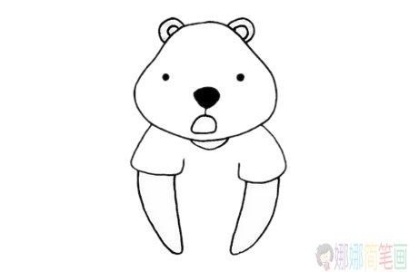 北极熊简笔画步骤,北极熊简笔画图片大全