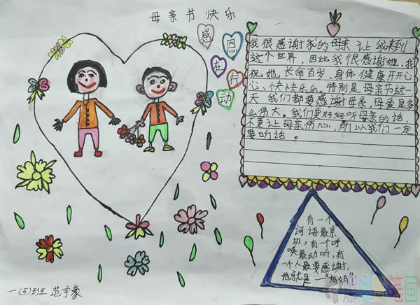小学生感恩母亲节手抄报优秀作品图片大全