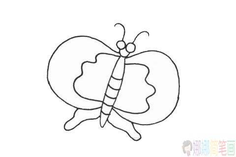 卡通蝴蝶简笔画步骤,蝴蝶简笔画图片大全