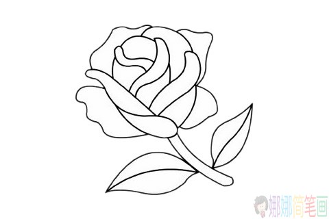 一组简单好画的花朵简笔画线稿