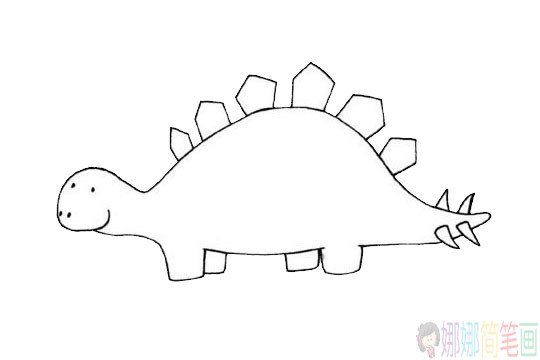 简笔画小恐龙可爱,恐龙简笔画图片大全