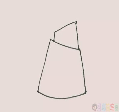 卡通版竹笋简笔画画法步骤图解教程