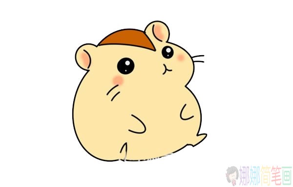 卡通仓鼠简笔画画法,仓鼠简笔画步骤