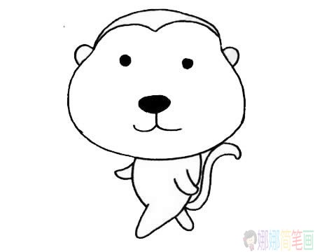 简笔画猴子的画法,猴子简笔画图片大全
