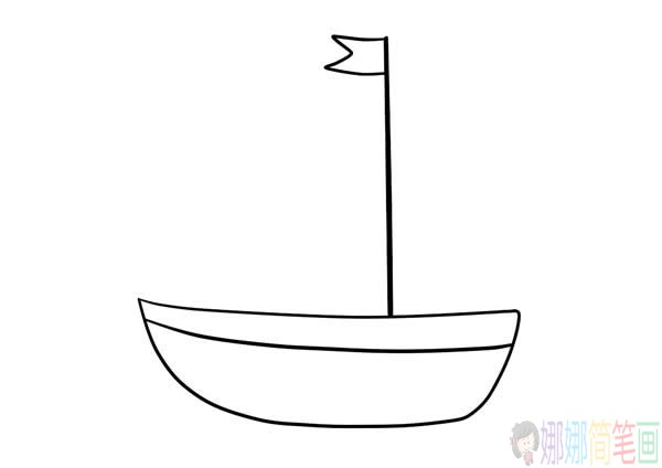 小帆船简笔画彩色,小帆船简笔画步骤