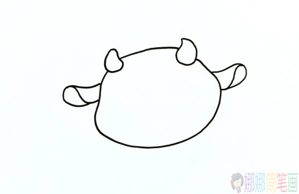 QQ红包牛简笔画怎么画,qq红包牛的简笔画画法步骤图片大全