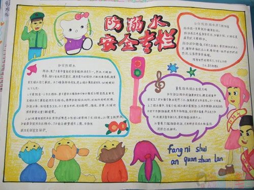 防溺水安全知识手抄报
