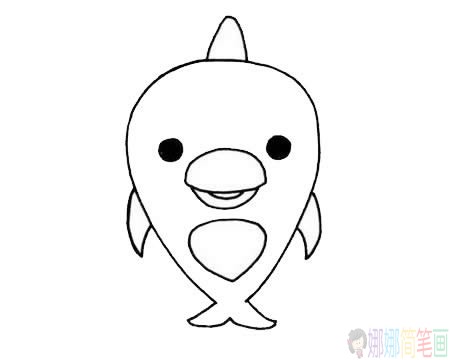 卡通海豚简笔画步骤,卡通海豚简笔画图片大全