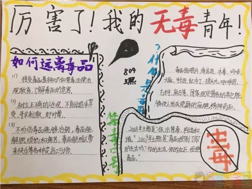 6.26禁毒日简单好画的禁毒宣传手抄报