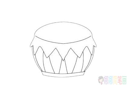 玩具鼓简笔画步骤,玩具鼓简笔画图片大全