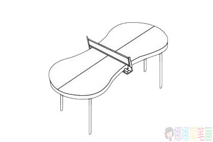 乒乓球桌简笔画步骤,乒乓球桌简笔画图片大全