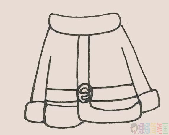 圣诞服简笔画彩色画法,圣诞服简笔画步骤