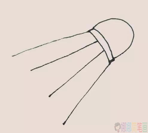 羽毛球简笔画步骤,羽毛球简笔画图片大全