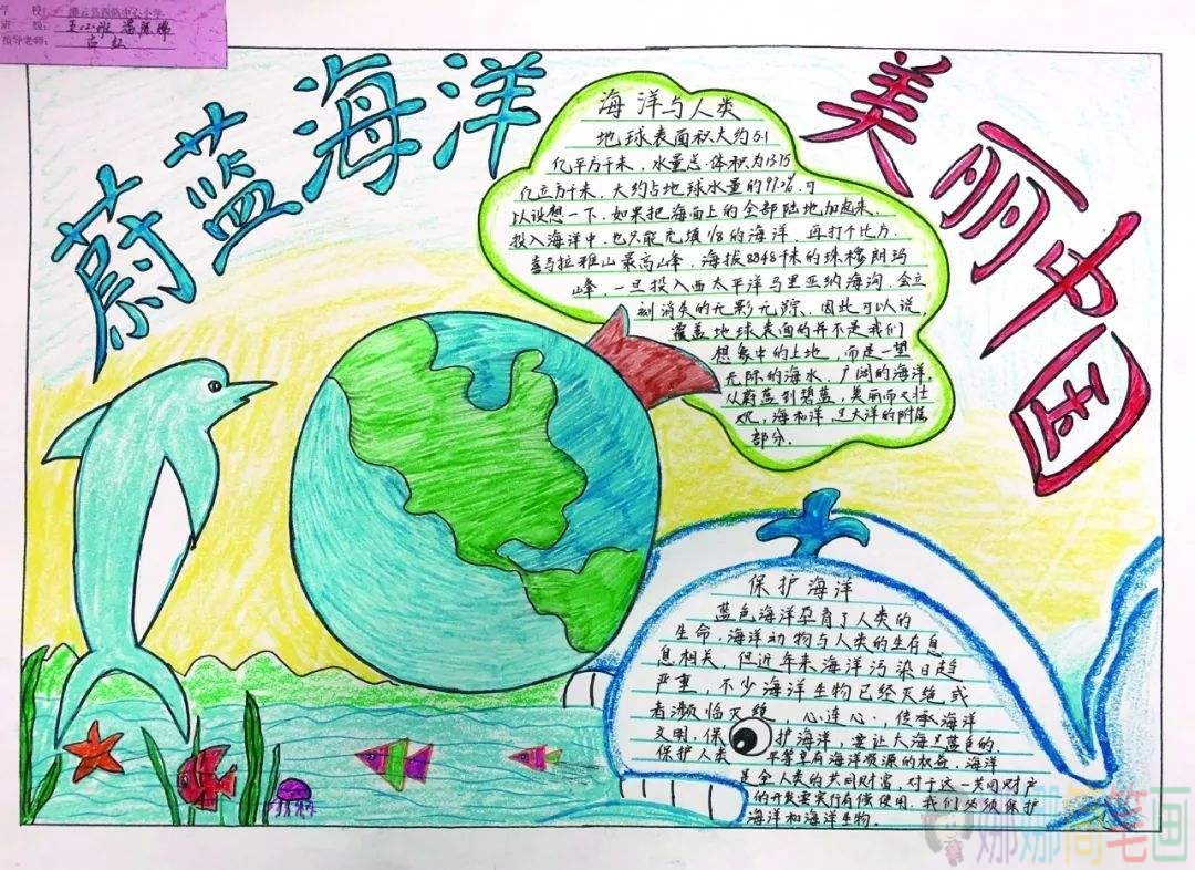 保护海洋手抄报图片大全