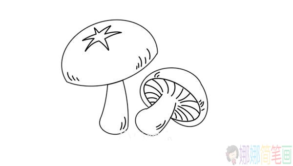 香菇简笔画的画法步骤,香菇简笔画的图片大全