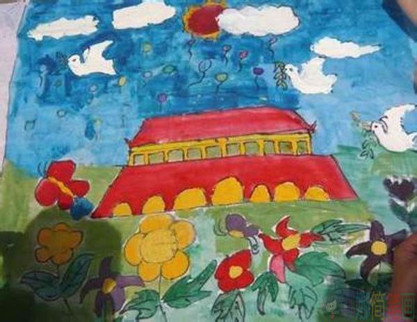 天安门儿童绘画图片作品