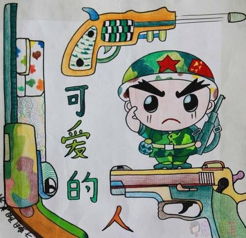 八一建军节儿童绘画