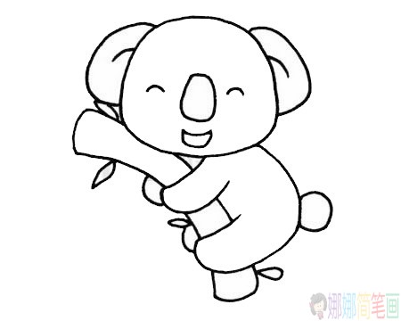 卡通考拉简笔画步骤,考拉简笔画图片大全