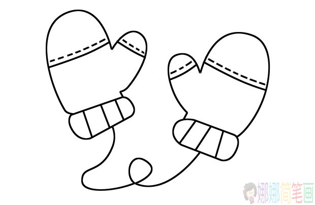 手套简笔画步骤,手套简笔画图解