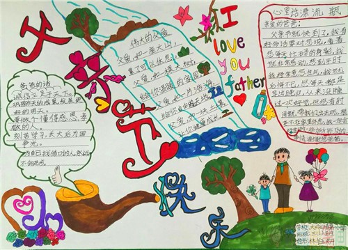 以父亲节为主题的手抄报作品图片
