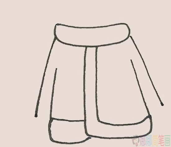 圣诞服简笔画彩色画法,圣诞服简笔画步骤