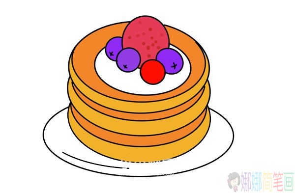 彩色煎饼简笔画图片