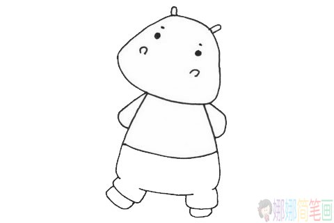 河马简笔画步骤,河马简笔画图片大全