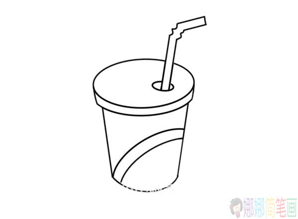 一杯可乐简笔画步骤,可乐简笔画图解教程