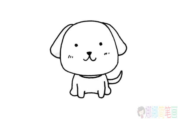 狗狗简笔画的步骤,狗狗简笔画图片大全