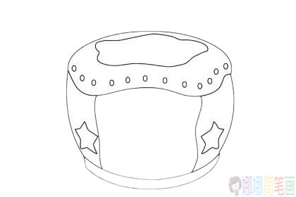 玩具鼓简笔画步骤,玩具鼓简笔画图片大全