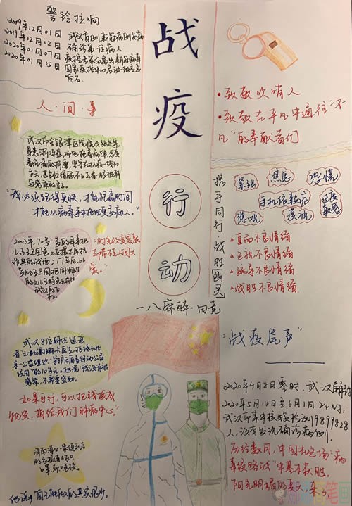 简单好看的战疫行动手抄报简单