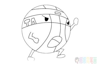 篮球简笔画步骤,篮球简笔画图片大全
