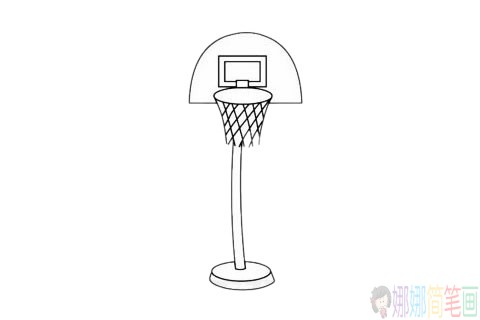 篮球架简笔画步骤,篮球架简笔画图片大全