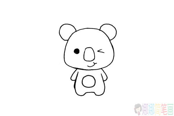 卡通考拉简笔画步骤,考拉简笔画图片大全