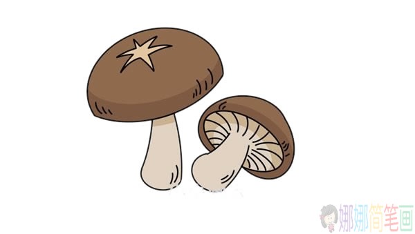 香菇简笔画的画法步骤,香菇简笔画的图片大全