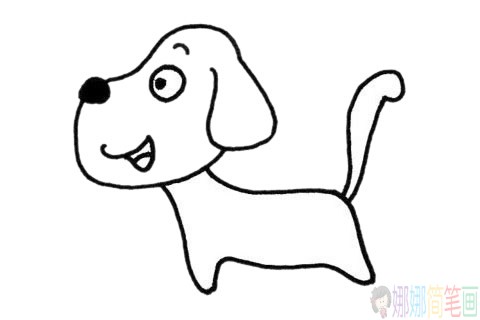 狗狗简笔画的步骤,狗狗简笔画图片大全