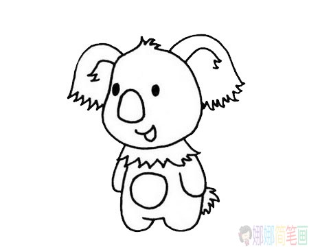 卡通考拉简笔画步骤,考拉简笔画图片大全
