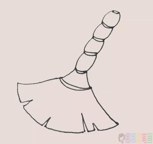 扫把简笔画画法,扫把简笔画步骤
