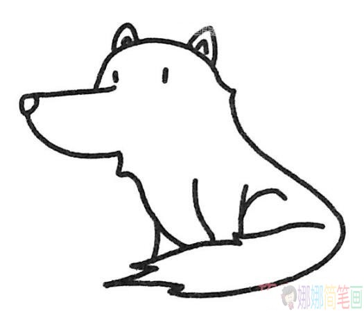 幼儿园大灰狼怎么画