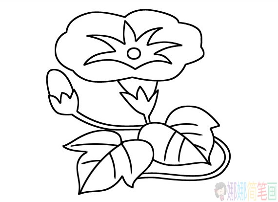 一组简单好画的花朵简笔画线稿