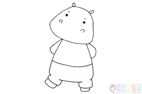 河马简笔画步骤,河马简笔画图片大全